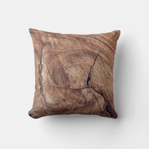 Rustic Wood Grain Texture Design Throw Pillow