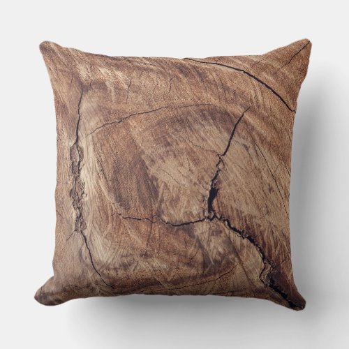 Rustic Wood Grain Texture Design Throw Pillow