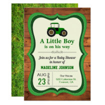Farmparty Us Tractor Baby Shower Invitations
