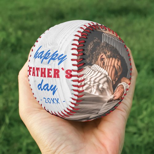 Rustic Wood Happy Fathers Day 2 Photo  Softball