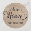 Rustic Wood Hello World Welcome Home Baby Sign | Zazzle
