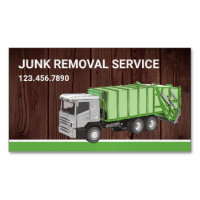 Rustic Wood Junk Removal Service Garbage Truck