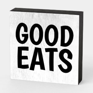 RUSTIC WOOD KITCHEN SIGNS, GOOD EATS WOODEN BOX SIGN