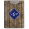 Rustic Wood L Planks #1 Navy Quatrefoil 3 M'gram