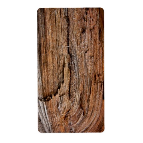 Rustic wood label