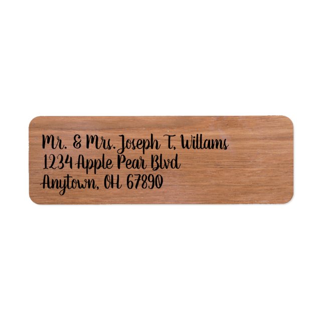 Rustic Wood Labels (Front)