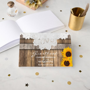 Rustic Wood & Lace Wedding - Guestbook