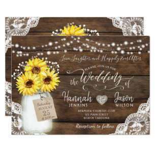 sunflower wedding invitations zazzle