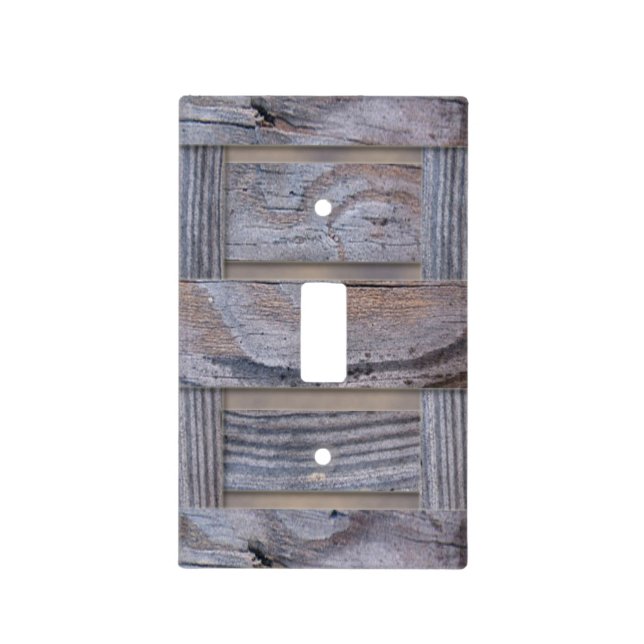 Rustic Wood Light Switch Cover (Front)