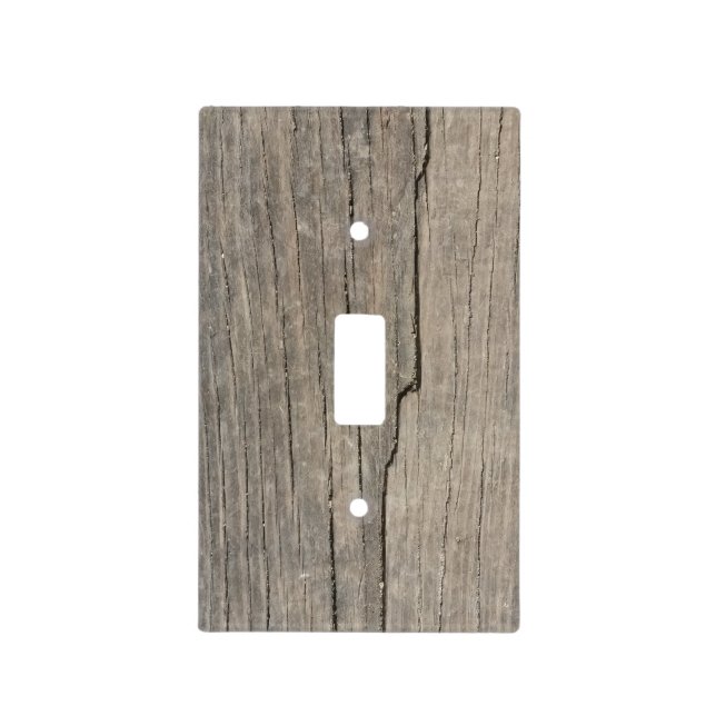 Rustic Wood Light Switch Cover (Front)