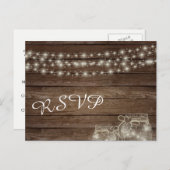 Rustic Wood Lights and Mason Jars Postcard (Front/Back)