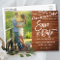 Rustic Wood Lights Brush Script Save The Date