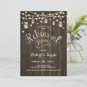 Rustic Wood & Lights Rehearsal Dinner Invitation | Zazzle