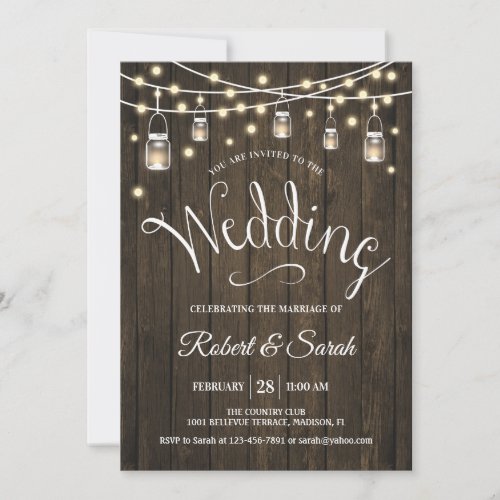 Rustic Wood & Lights Wedding