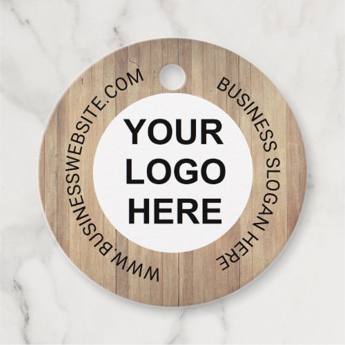 Rustic wood logo business Packaging Tags