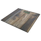 Rustic Wood Look Bathroom Scales (Angled)
