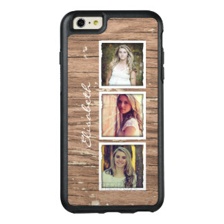 Rustic Wood Look Custom Instagram Photo Collage OtterBox iPhone 6/6s Plus Case