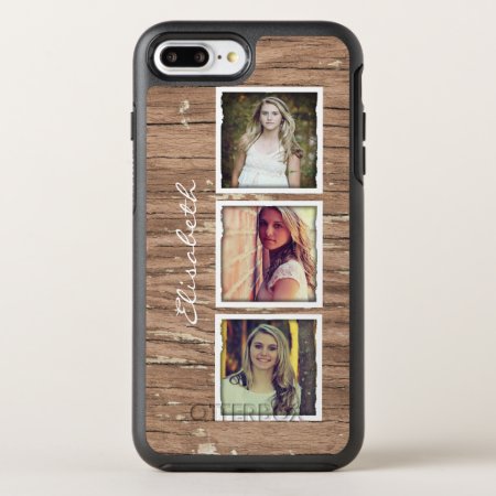 Rustic Wood Look Instagram Photo Collage Otterbox Symmetry Iphone 8 Pl