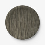[ Thumbnail: Rustic Wood Look Pattern Paper Plate ]