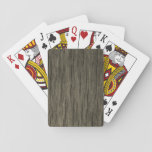 [ Thumbnail: Rustic Wood Look Pattern Playing Cards ]