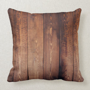 Rustic Wood-Look Pillow