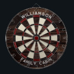 Rustic Wood Look Typography Family Games Room Dart Board<br><div class="desc">Elevate your game nights with our custom family wood effect dartboard, designed to bring a personal touch to your home. This unique dartboard allows you to proudly display your family name and location, making it not just a game but a cherished family heirloom. Ideal for gatherings, backyard parties, or simply...</div>
