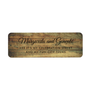 Rustic Wood Looking Simple Worn Brown Texture Label
