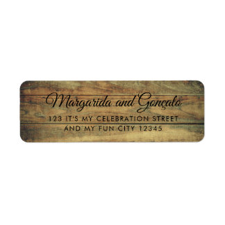 Rustic Wood Looking Simple Worn Brown Texture Label