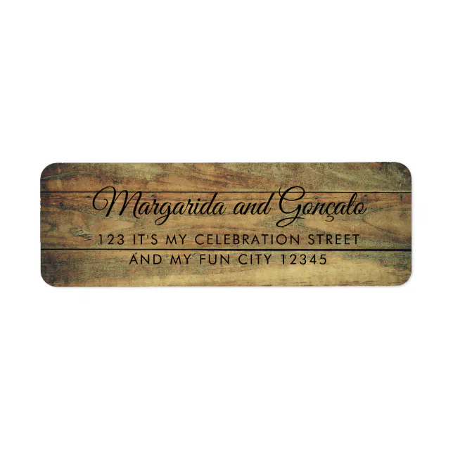Rustic Looking Labels Rustic Wood Looking Simple Worn Brown Texture Label | Zazzle