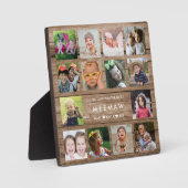 Rustic Wood Love You Meemaw Grandma 14 Photo Plaque | Zazzle