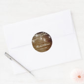 Rustic Wood Mason Jar Bridal Shower Sticker (Envelope)