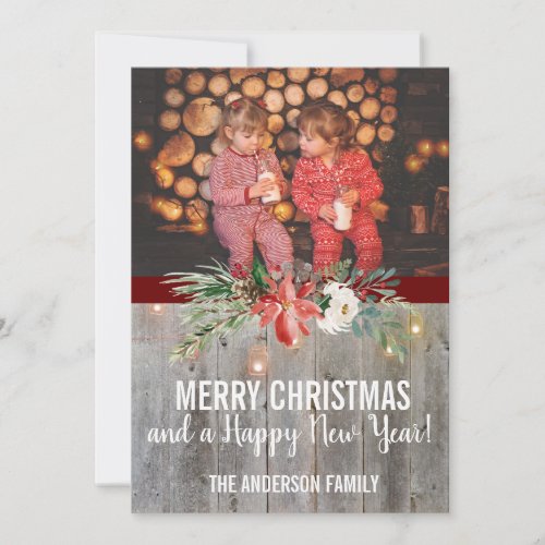 Rustic Wood Mason Jar Christmas Photo