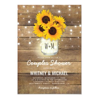Country Sunflower Wedding Invitations