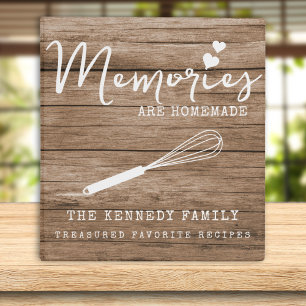 Rustic Wood Memories are Homemade Recipe Cookbook 3 Ring Binder