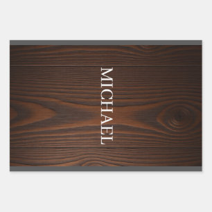 Rustic Wood Michael – Natural Strength Handcrafted Wrapping Paper Sheets