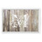 Rustic Wood Monogrammed Acrylic Tray