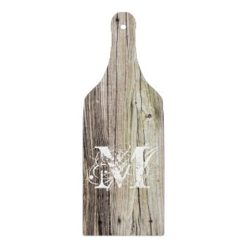 Rustic Wood Monogrammed Cutting Board by ICandiPhoto at Zazzle