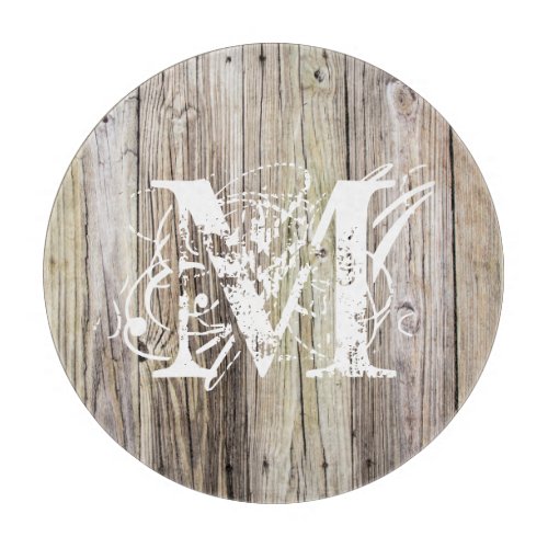 Rustic Wood Monogrammed Cutting Board