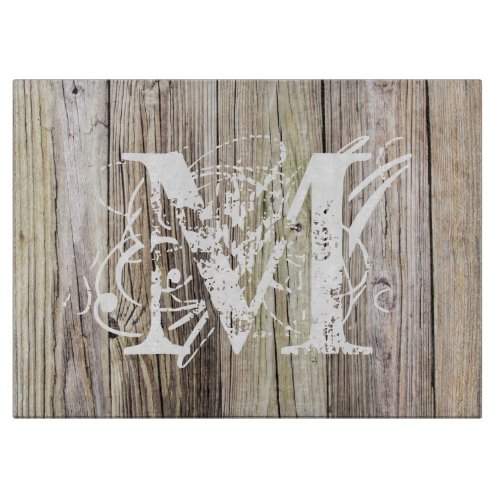 Rustic Wood Monogrammed Cutting Board