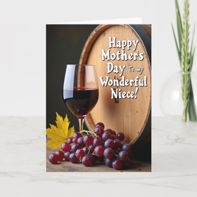 Rustic Wood Mothers Day Card (Front)