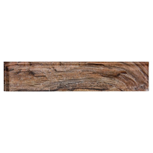 Rustic wood nameplate (Front)