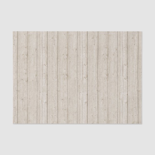 Rustic Wood Natural Pallet Boards Bohemian Tissue Paper (Front)