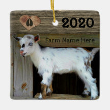 Rustic Wood Nigerian Dwarf Goat Hoofprint on Heart