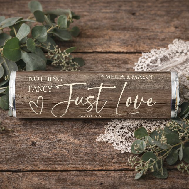 Rustic Wood Nothing Fancy Just Love Modern Script Breath Savers® Mints (Rustic Wood Nothing Fancy Just Love Modern Script Breath Savers® Mints)