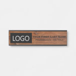 Rustic Wood Office Door Sign Logo Name Plate
