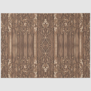 Rustic Wood Panel Decoupage Tissue Paper