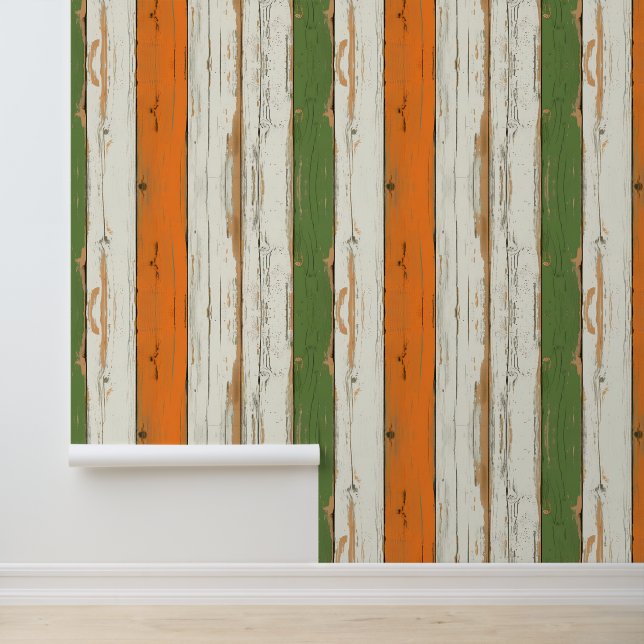 Rustic Wood Paneling 6 Wallpaper (Application)