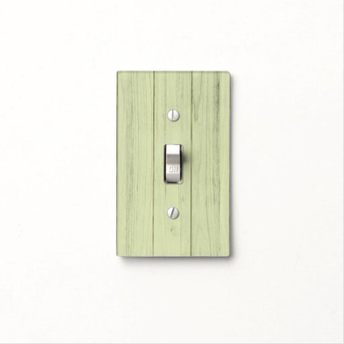 Rustic Wood Pattern Sage Green Shabby Chic Painted Light Switch Cover