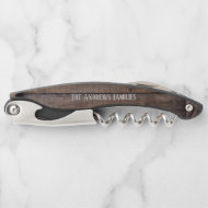 Rustic Wood Personalised Monogram Corkscrew