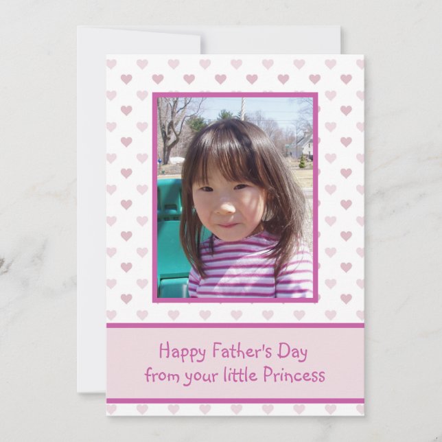 Rustic Wood Personalized Photo Fathers Day   Holiday Card (Front)